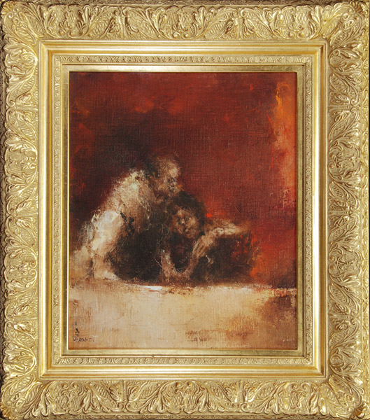 平野遼 「屋上にて」 油彩8号｜【Arts Ship】のむら画廊