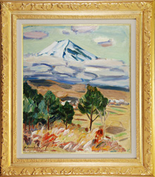 楢原健三 「富士吉田にて」 油彩10号｜【Arts Ship】のむら画廊