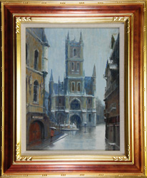 内田晃 「雨の教会」 油彩6号｜【Arts Ship】のむら画廊