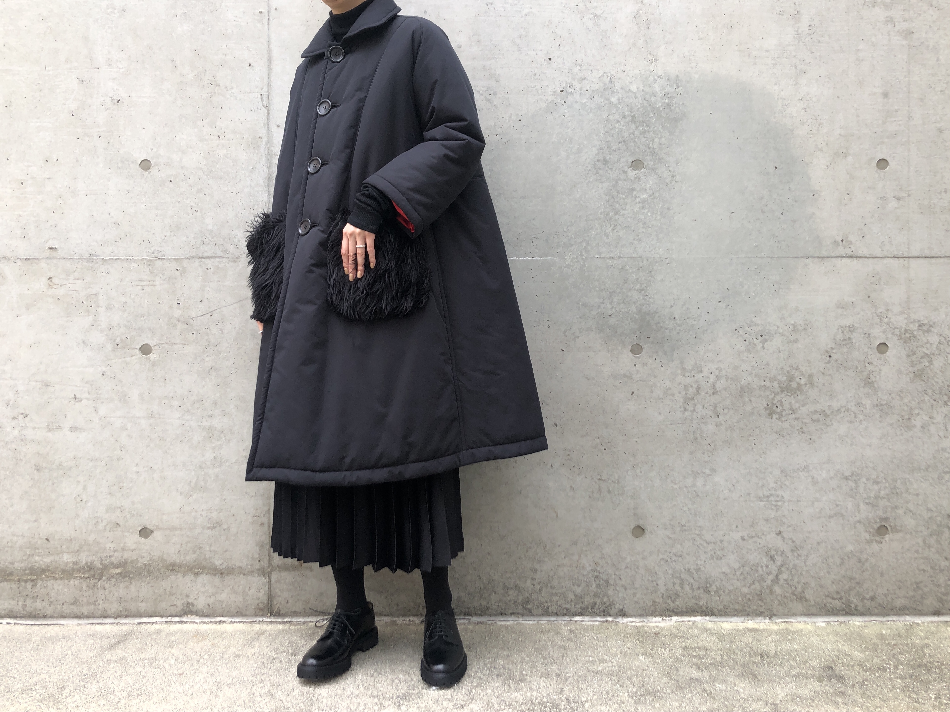 ビンテージCOMME des GARÇONS tricot ブラックモッズコート ビンテージ