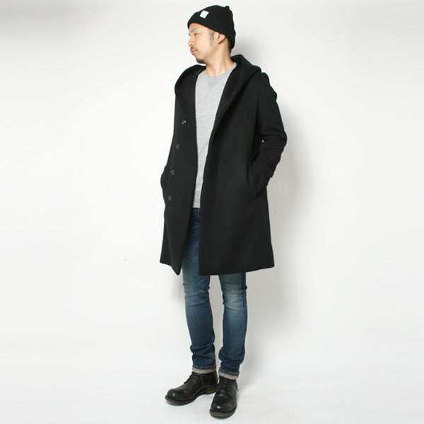 KAZUYUKI KUMAGAI カシミヤ混二重織ビーバー フーデッドコート KC72