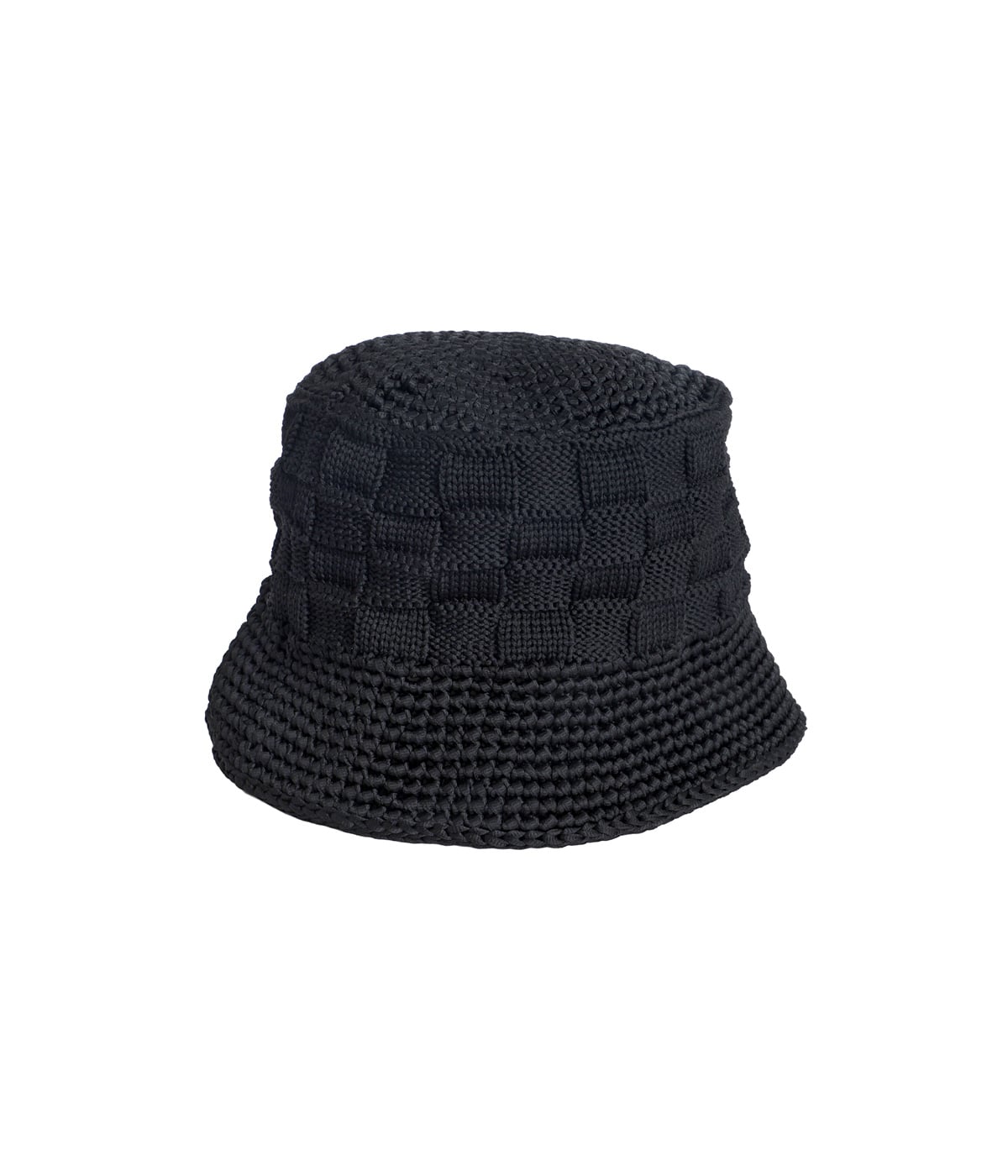 POLY KNIT BUCKET HAT (CHECKERBOAD) | KIJIMA TAKAYUKI(キジマ