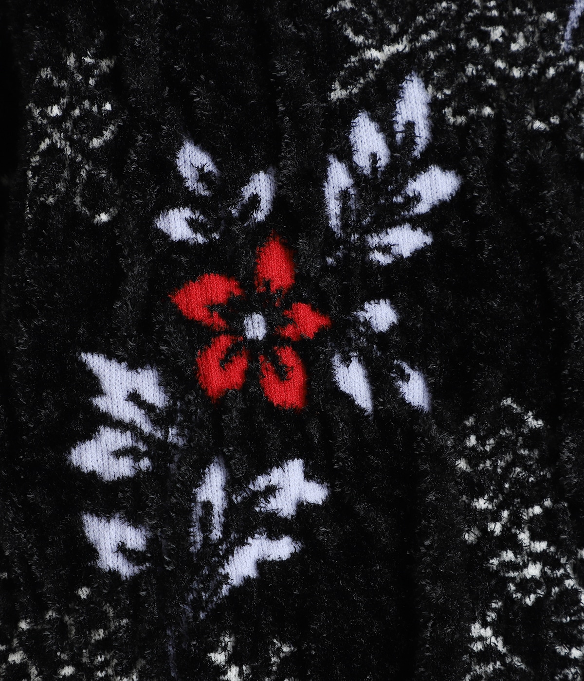 レディース】Floral Motif Chenille Knited Cardigan | Mame