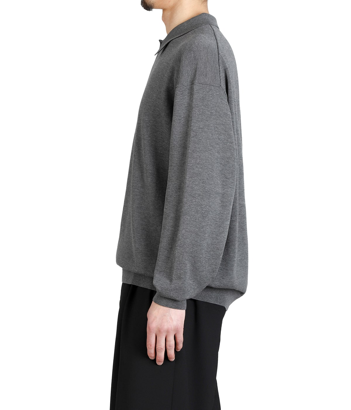 Suvin High Gauge Knit Oversized L/S Polo | Graphpaper(グラフ