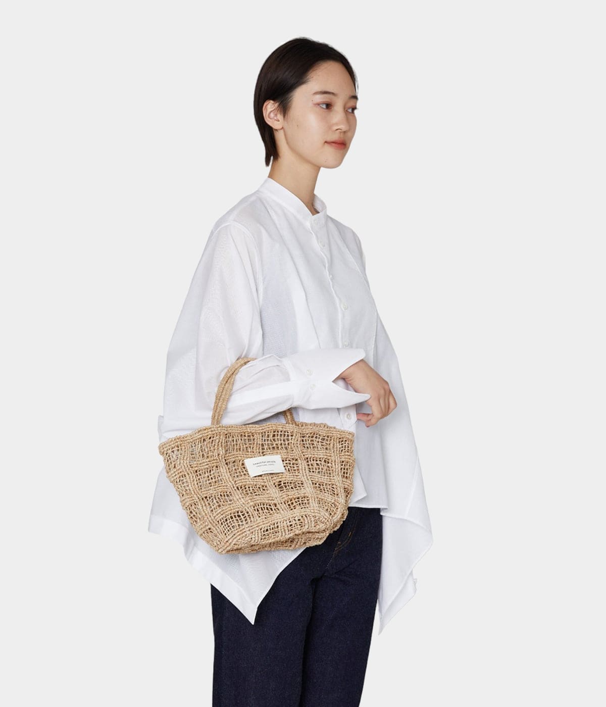 レディース】abaca knitting tote bag S | beautiful people