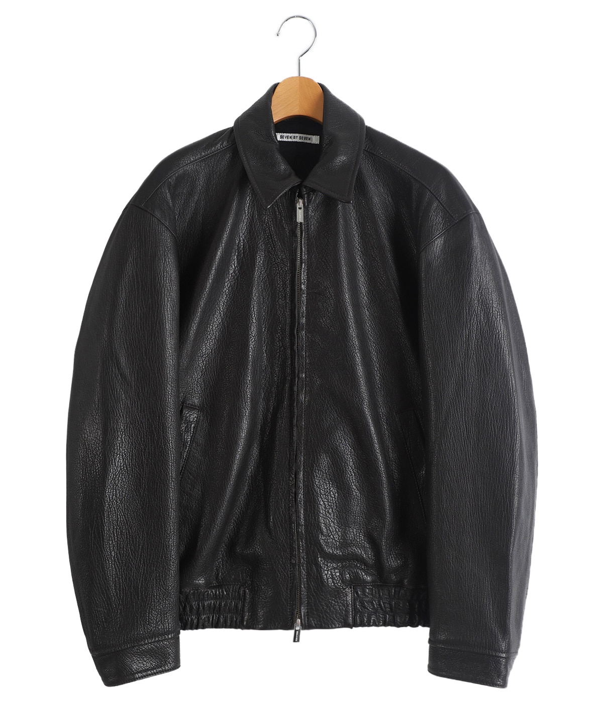 LEATHER ZIP UP BLOUSON ‐Sheep Shrink leather‐ | SEVEN BY SEVEN