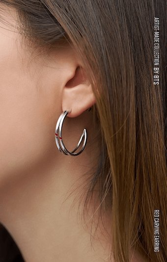 Jimin Red Carving Earrings – BTS ARMY GIFT SHOP