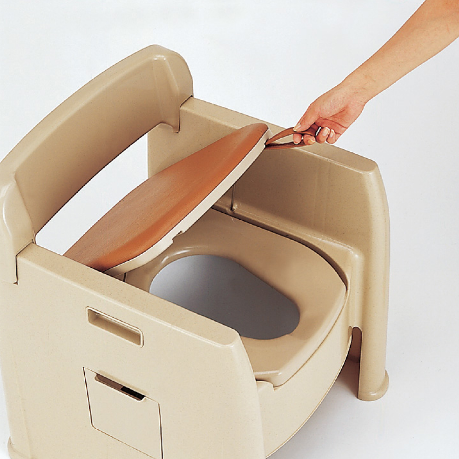 背付ポータブルトイレ 楽立AD | 【安寿】の介護用品 | アロン化成