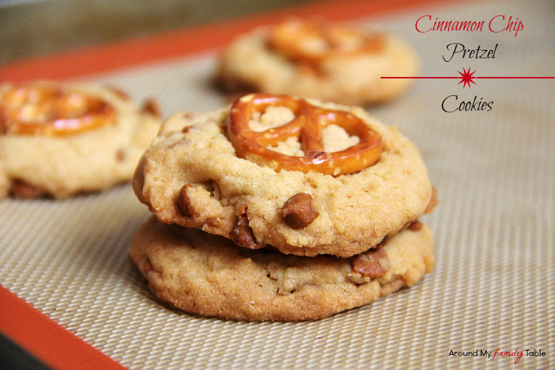 Cinnamon Chip Pretzel Cookies - Around My Family Table