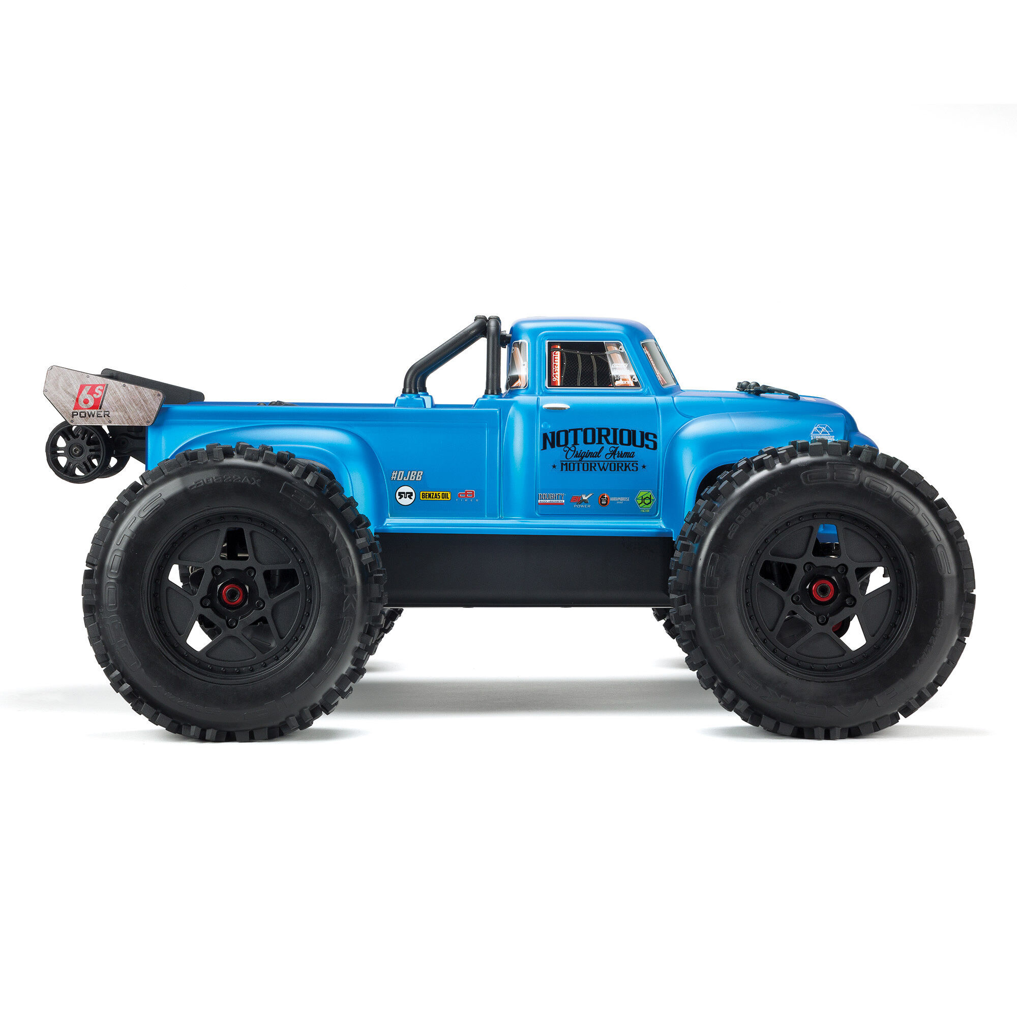 1/8 NOTORIOUS 6S 4X4 RTR Brushless Stunt Truck, Blue | ARRMA