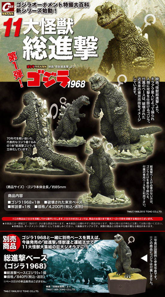 ASTRO ZOMBIES | キャスト ゴジラ オーナメント 特撮大百科 大怪獣総