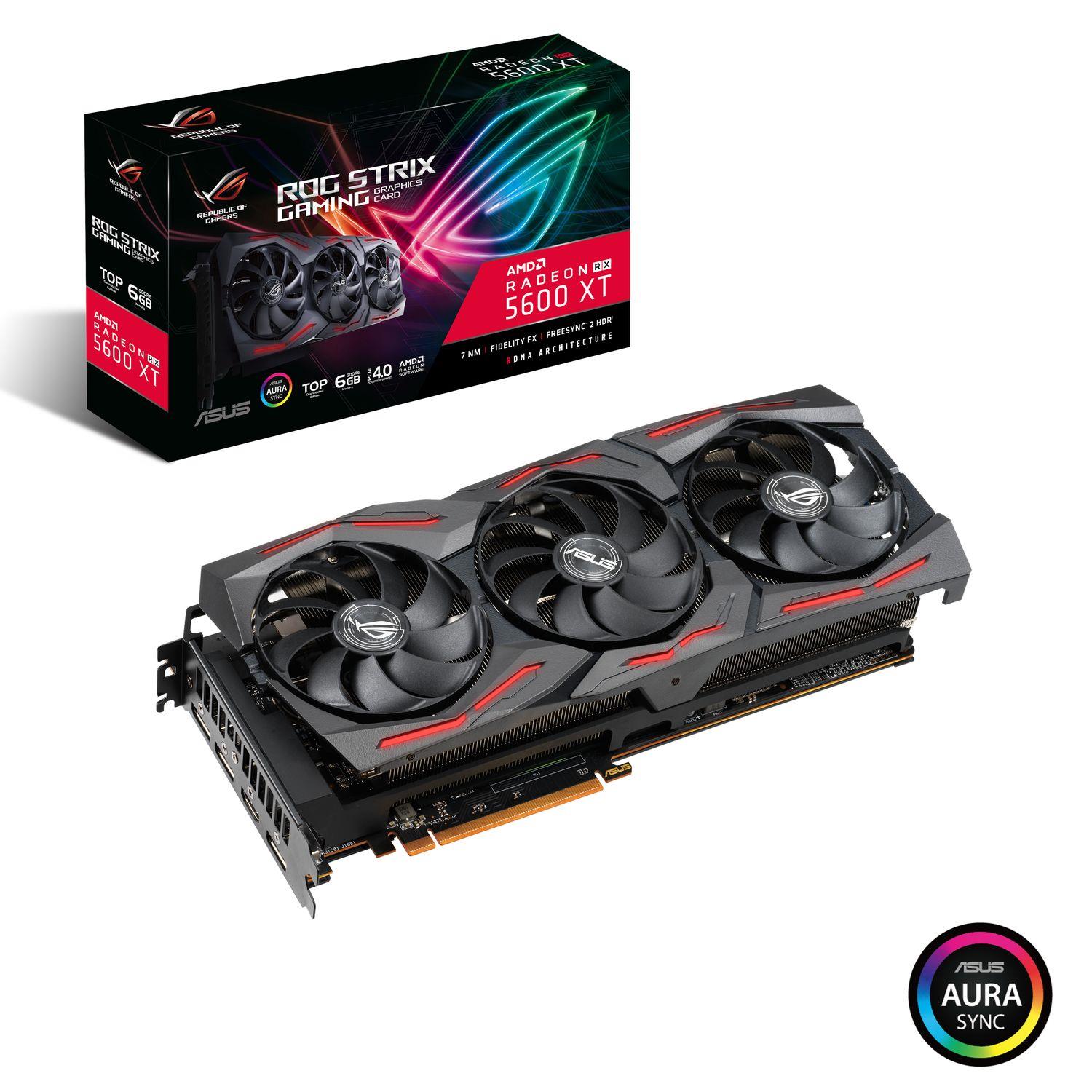 Radeon RX 5600 XTを搭載した3連ファンのオーバークロックモデル「ROG