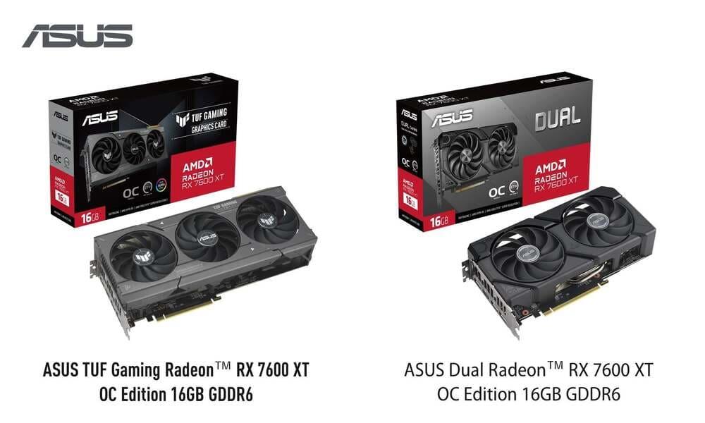 ASUSのビデオカードより、AMD Radeon™ RX 7600 XT搭載製品を2製品発表