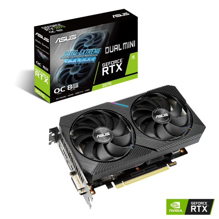 GeForce RTX 2070をショート基板に搭載したデュアルファン採用の小型