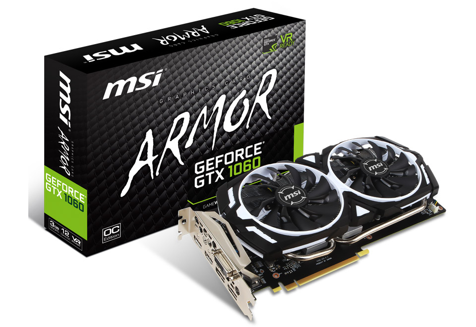 GeForce GTX 1060 ARMOR 3G OCV1 | MSI グラフィックボード GeForce