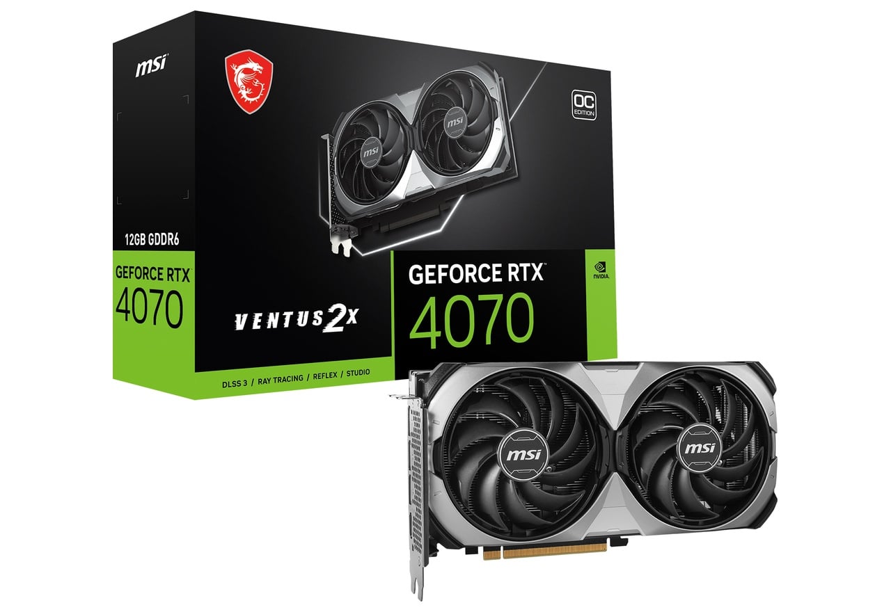 GeForce RTX 4070 VENTUS 2X E1 12G OC | MSI グラフィックボード