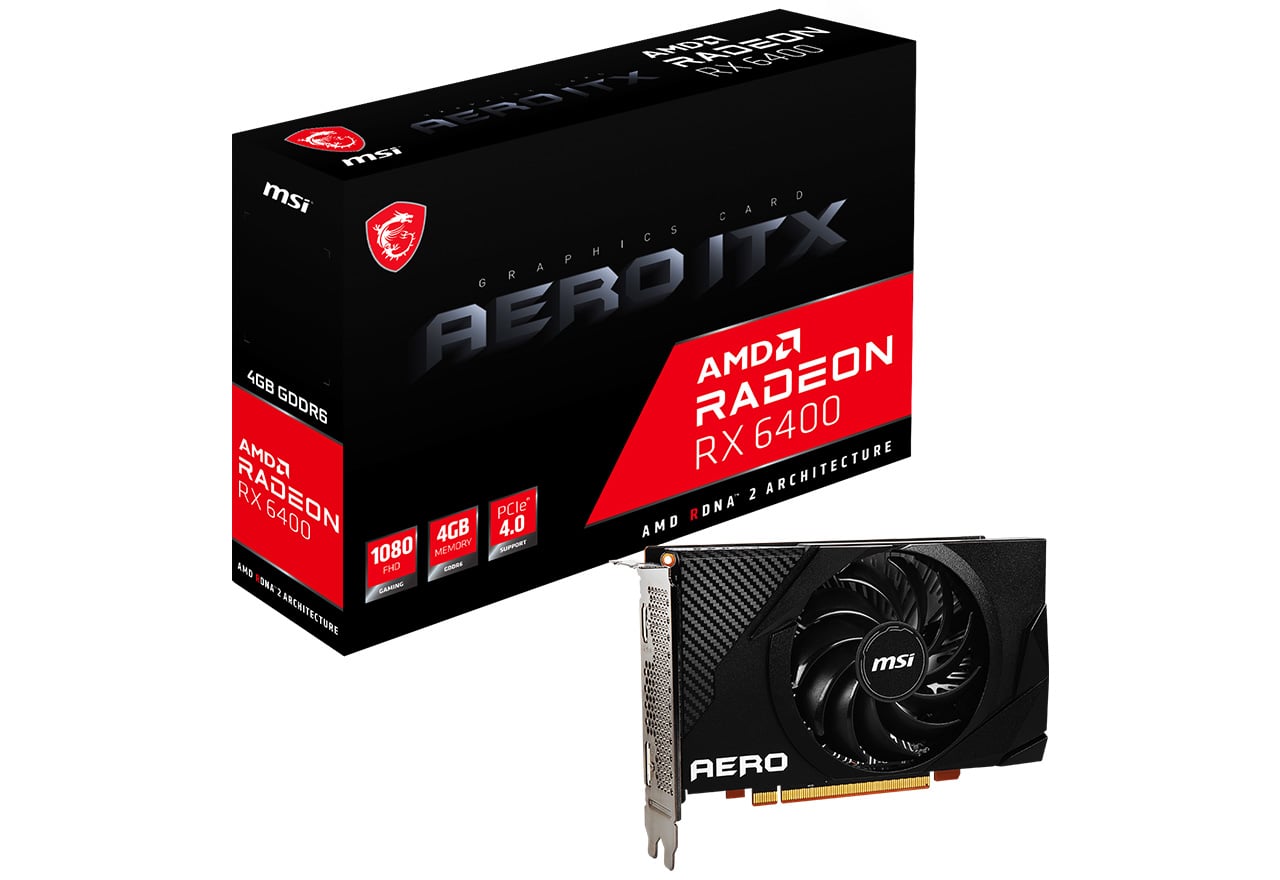 Radeon RX 6400 AERO ITX 4G | MSI グラフィックボード RADEON RX 6400