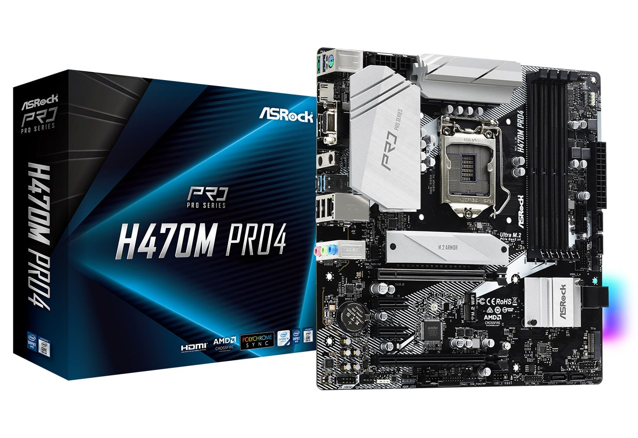 H470M Pro4 | ASRock マザーボード Intel H470チップセット | 株式会社