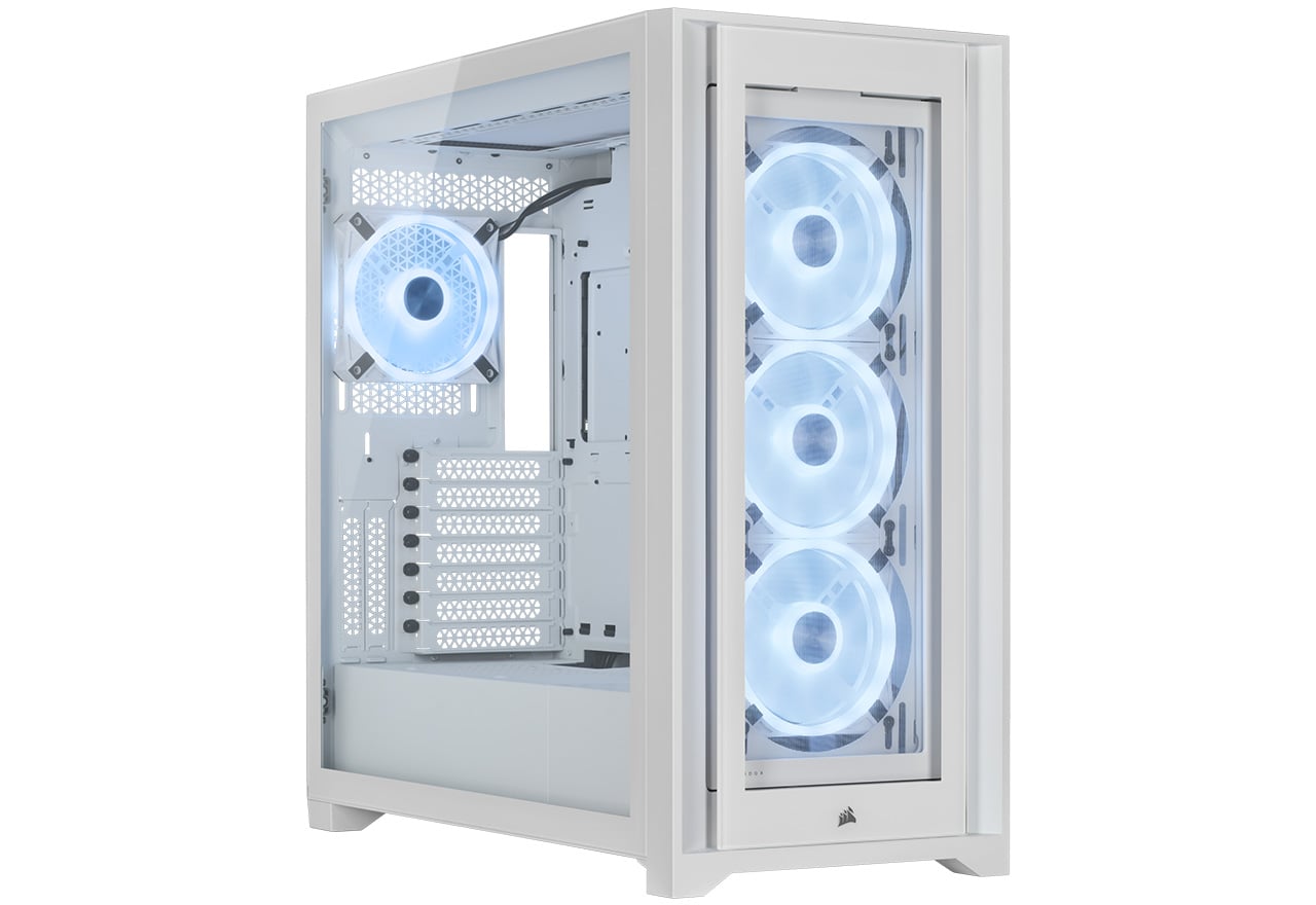 iCUE 5000X RGB QL True White | CORSAIR ミドルタワー型PCケース
