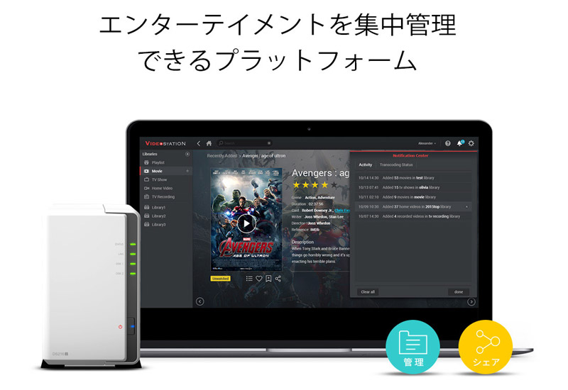 DiskStation DS216j | Synology 2ベイオールインワンNASキット | 株式