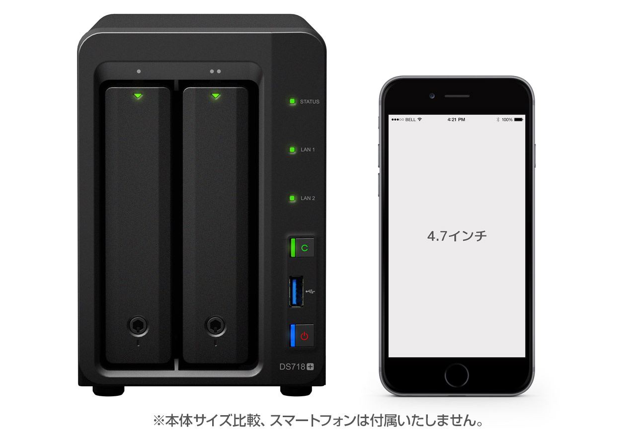DiskStation DS718+ | Synology ビジネス向け 2ベイオールインワンNAS