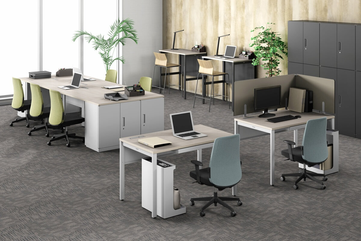 オカムラ ジャスタスデスク 専用オプション 中央引出し ブラック 1台