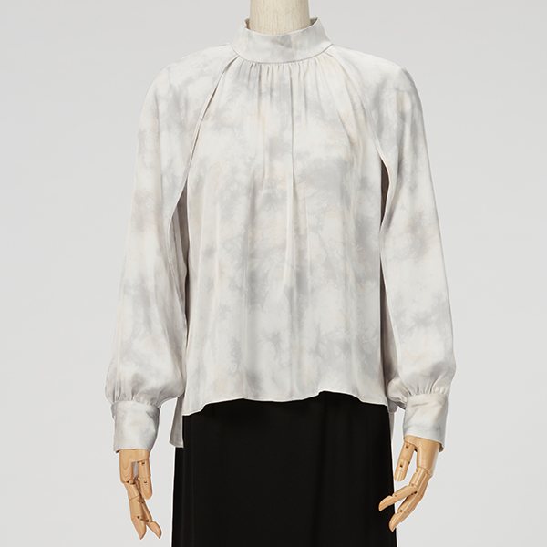 Layered Sleeve Blouse / Inspired by Flow / Gray | Perfume Closet