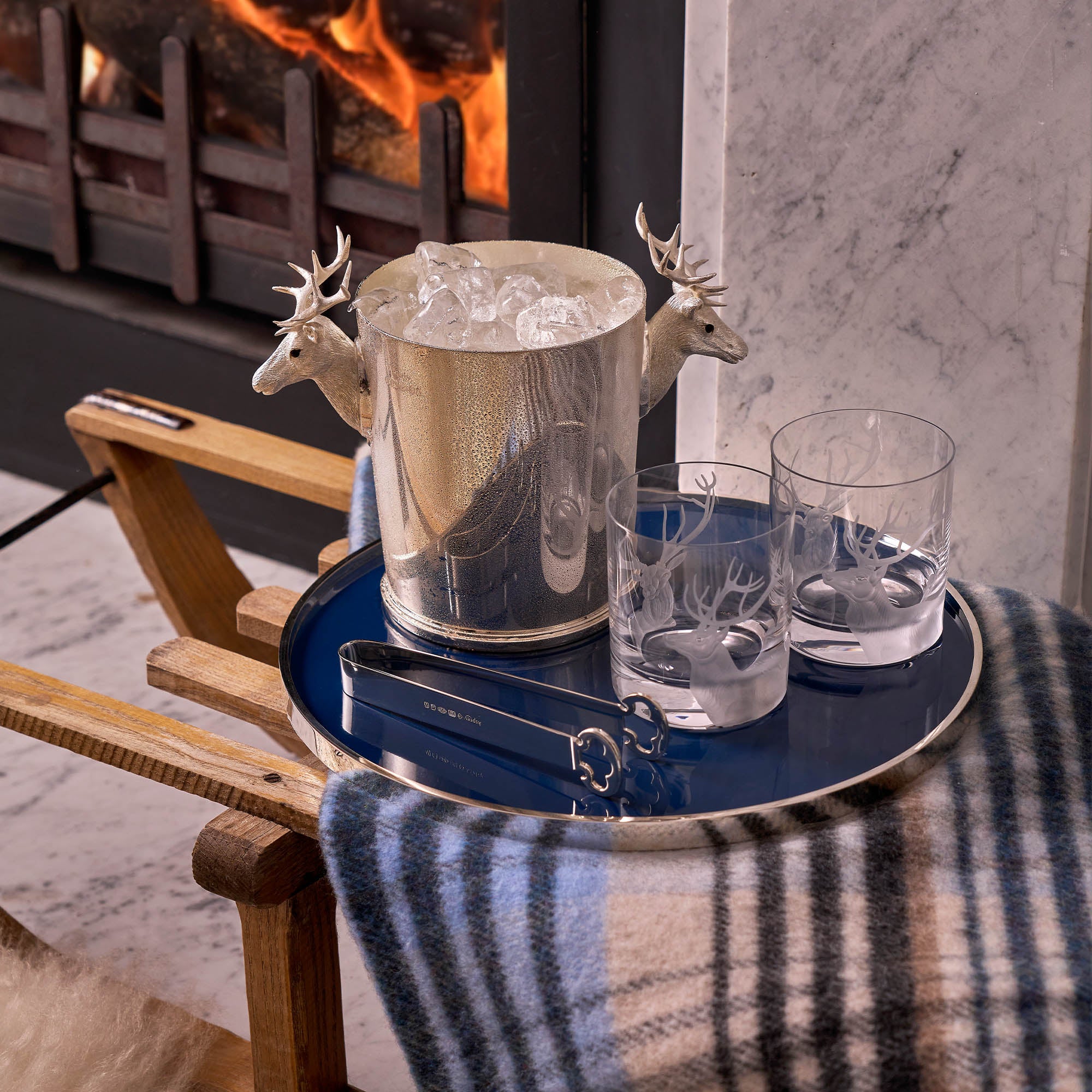 スタッグ シャンパンクーラー スターリングシルバー – Asprey London