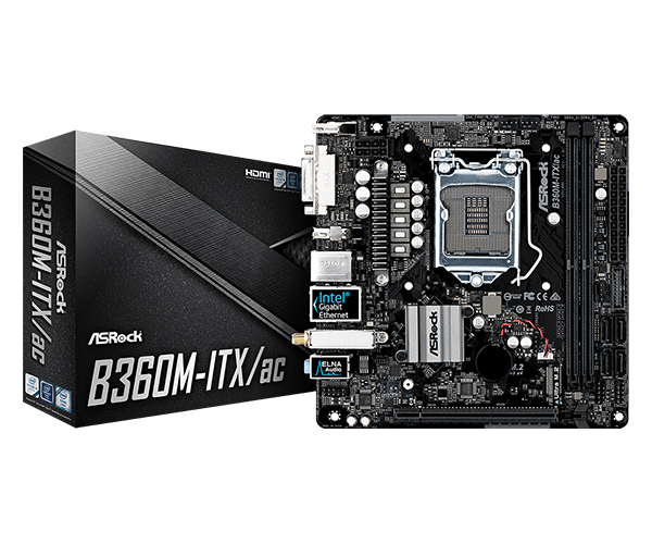 CPU Intel Core i7-8700 + ASRock B360M-ITX ASRock > B360M-ITX/ac