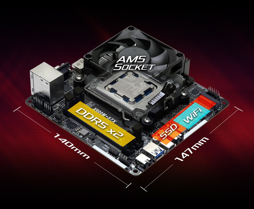 ASROCK DeskMini X600-STX WiFI内蔵 ASRock > DeskMini X600 Series