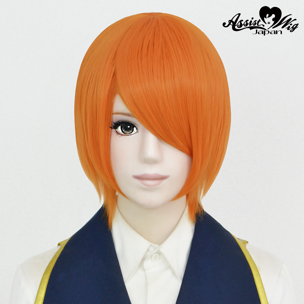 コスプレ用ウィッグ レギュラーショート オレンジ01 ― コスプレ