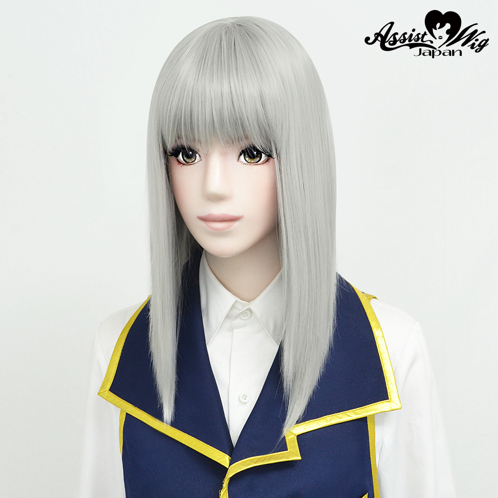 コスプレ用ウィッグ ピュアミディアム グレー22 ― コスプレウィッグ