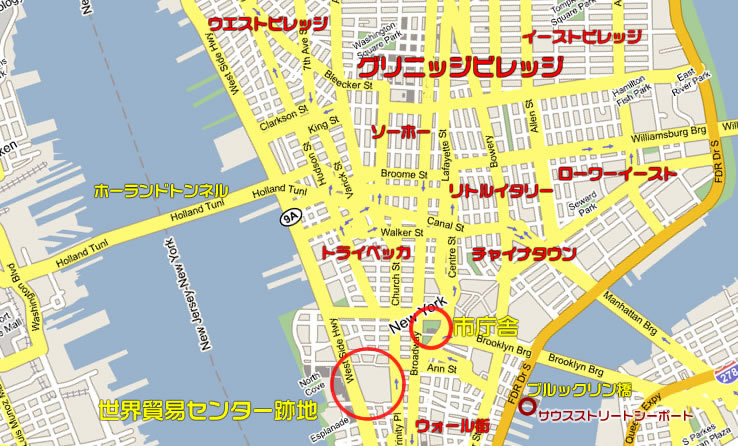 ニューヨークの地図・マンハッタン島マップ│あっとニューヨーク