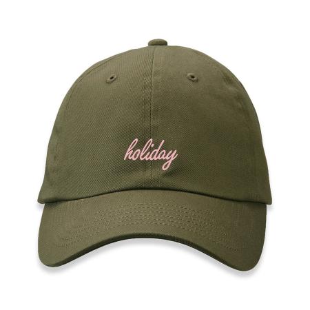 AOW-024｜コットンツイルローキャップ オリジナル刺繍 オリーブボディ