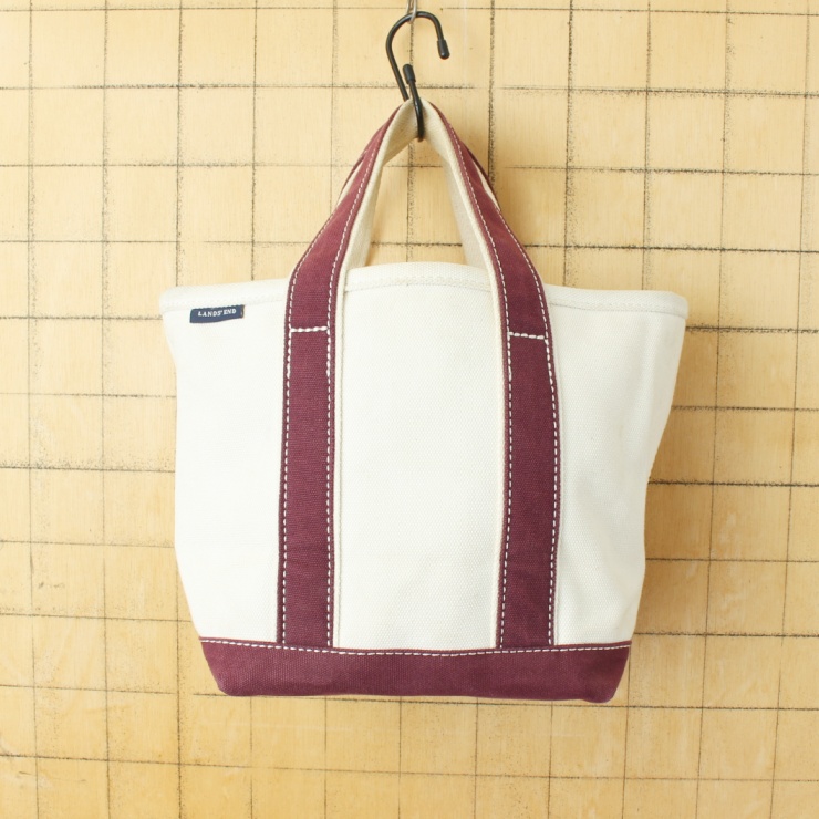 LANDS'END ランズエンド オープントップ キャンバス トートバッグ