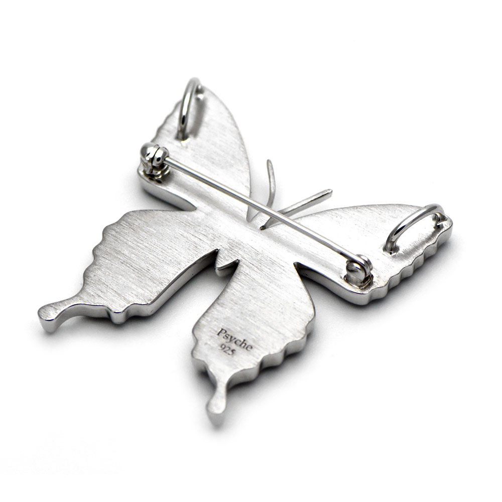 ドクソコパチェルビナ 蝶の翅 ブローチ兼ペンダント シルバー925