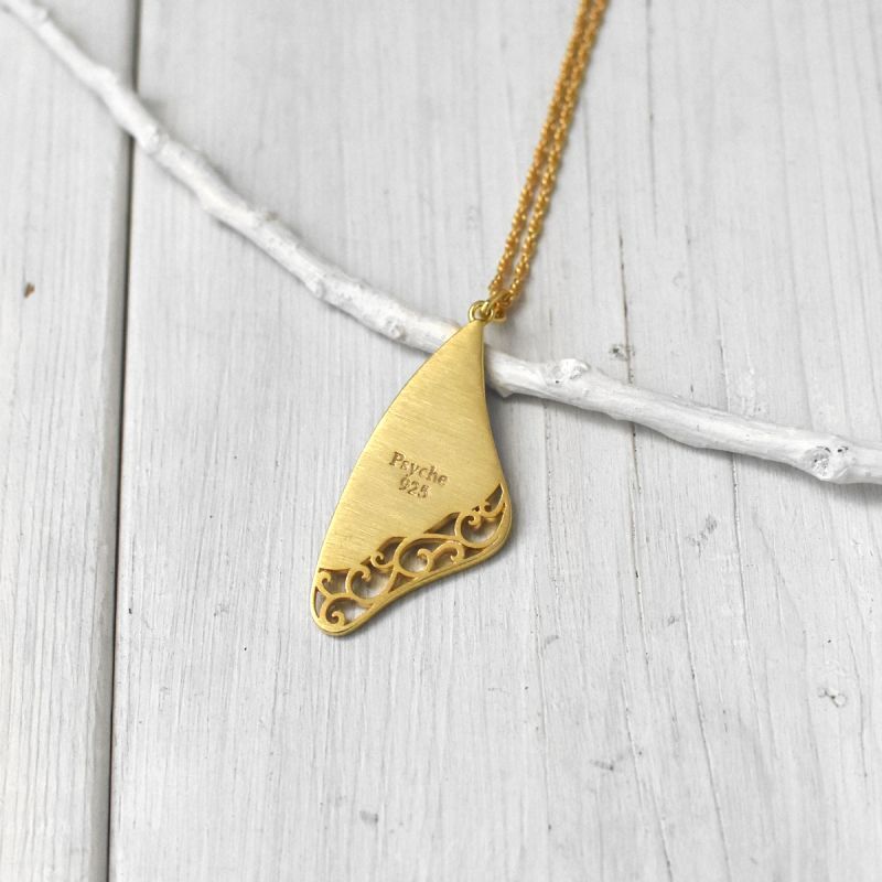 4種類の蝶の翅 上羽デザイン シルバー925 ペンダント ネックレス