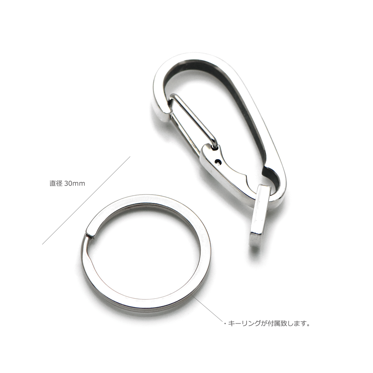 キーホルダー キーリング シルバー925 2way ネックレス【LEPUS