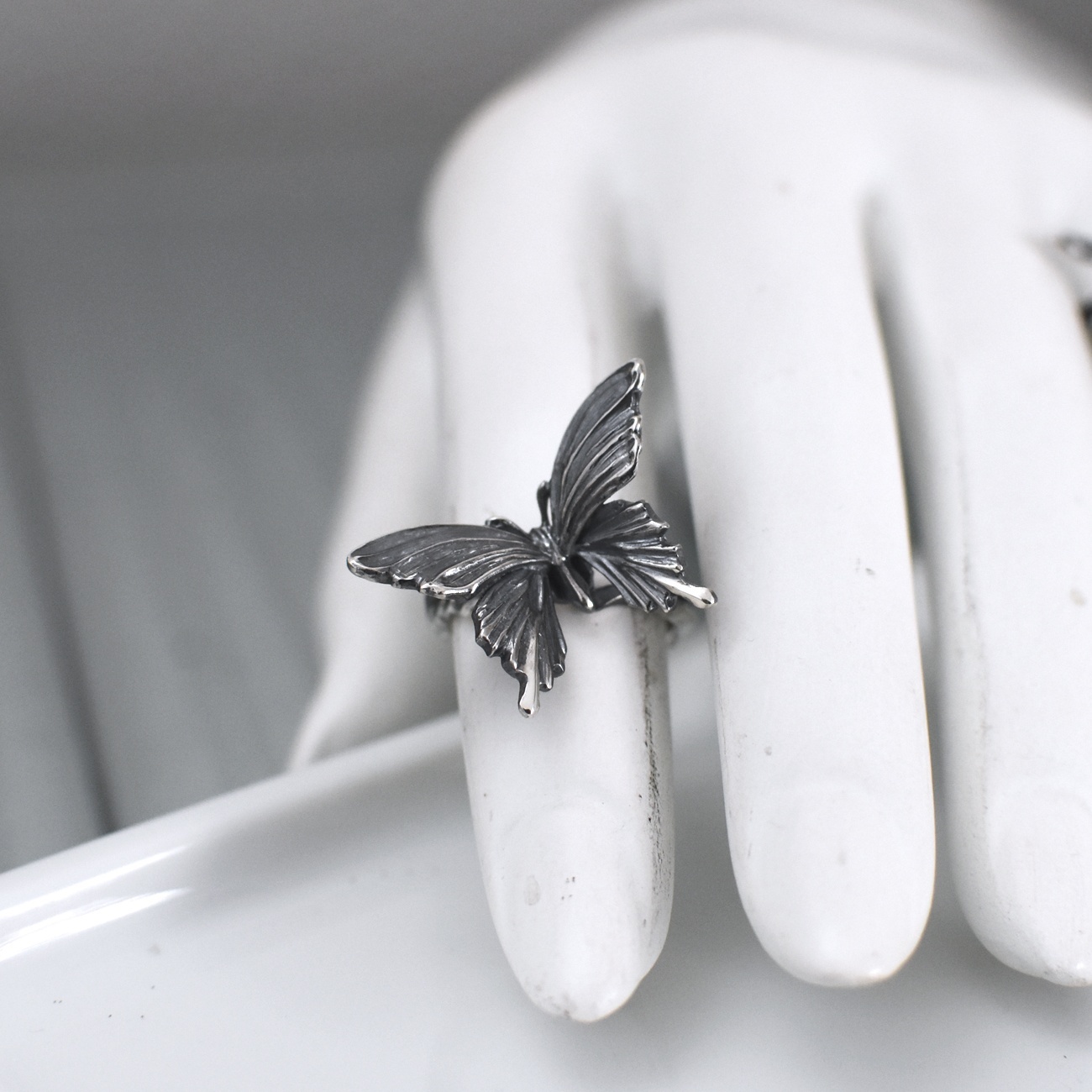 アゲハ 蝶 アンティーク調 シルバー925 リング 指輪【Ageha|アゲハ】Ageha
