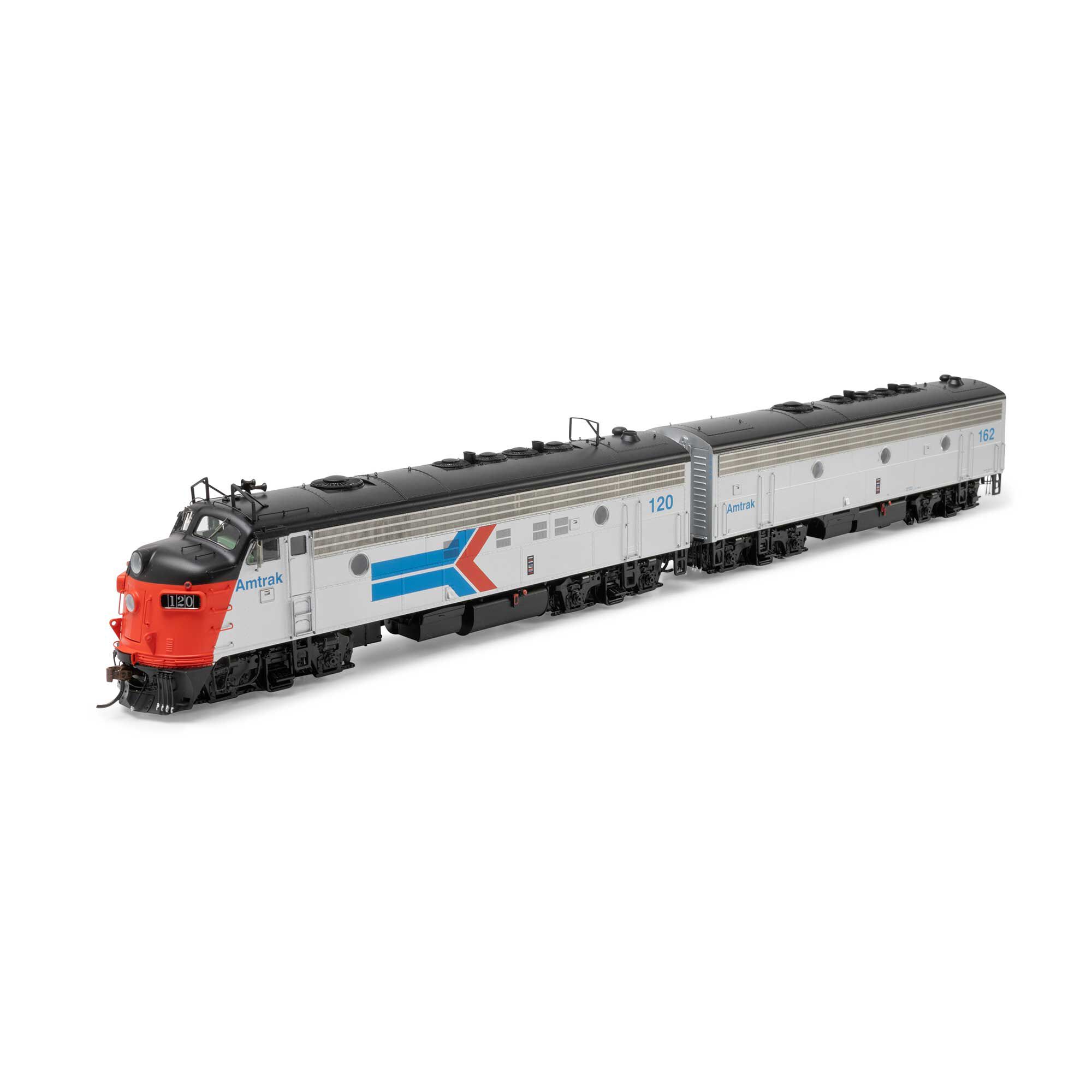 HO FP7A/F7B Locomotive with DCC & Sound, AMTK #120/162 Model Train