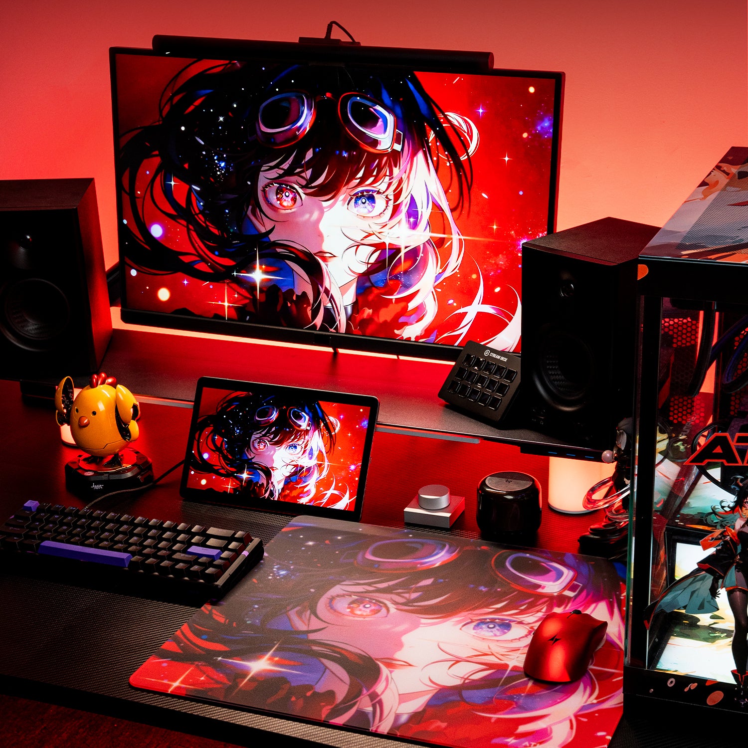 ATK Tempered Glass Mouse Pad - Crimson Limited Edition – ATK