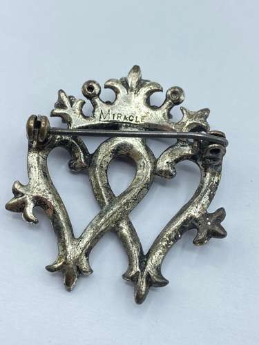 Vintage Scottish Luckenbooth Love & Loyalty Brooch Signed Miracle