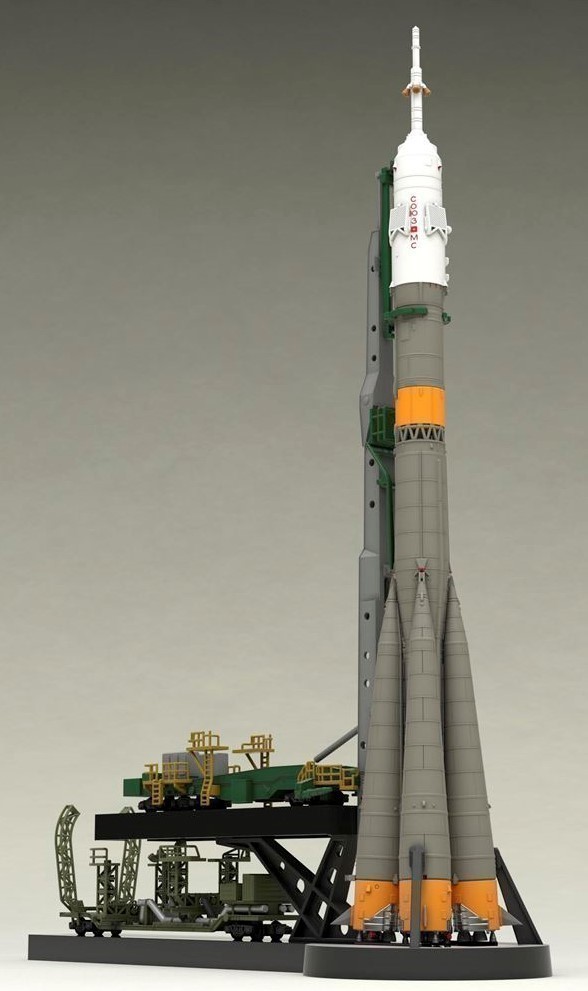 世界最多打ち上げのロケットを精密再現 ソユーズロケット＆搬送列車が1