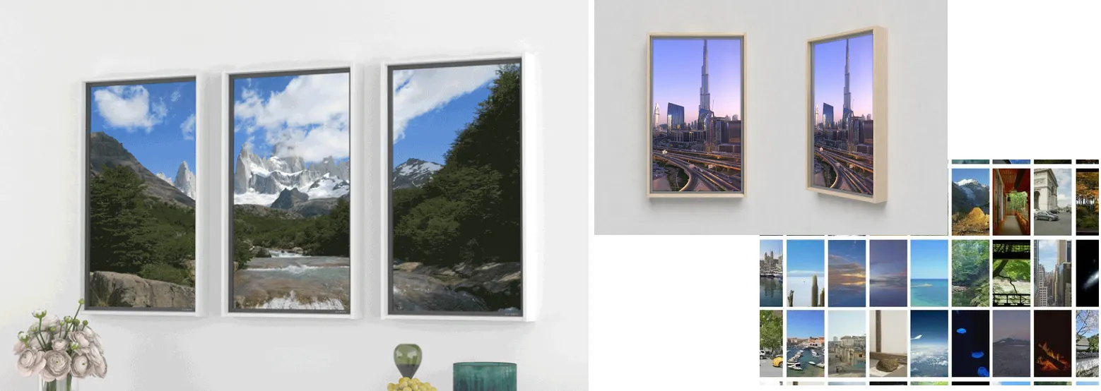 世界中の景色とつながる、窓型スマートディスプレイ” スマート