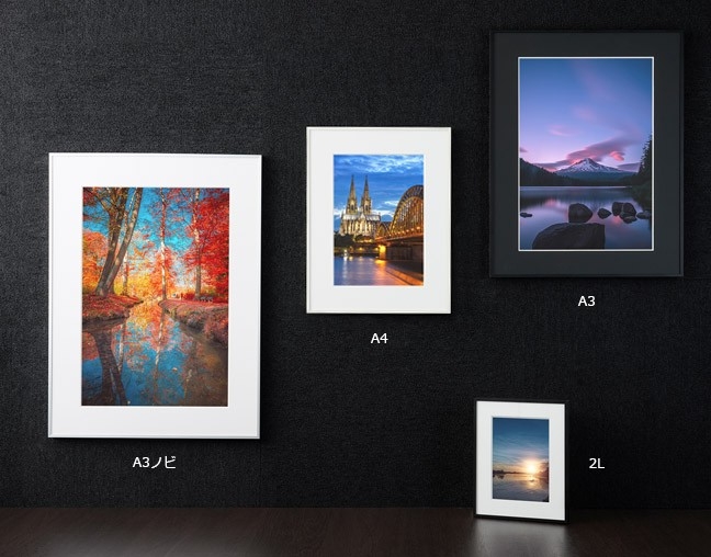 展示会等に最適なワイドマットタイプの日本製アルミ額縁「HFA-03」に2L