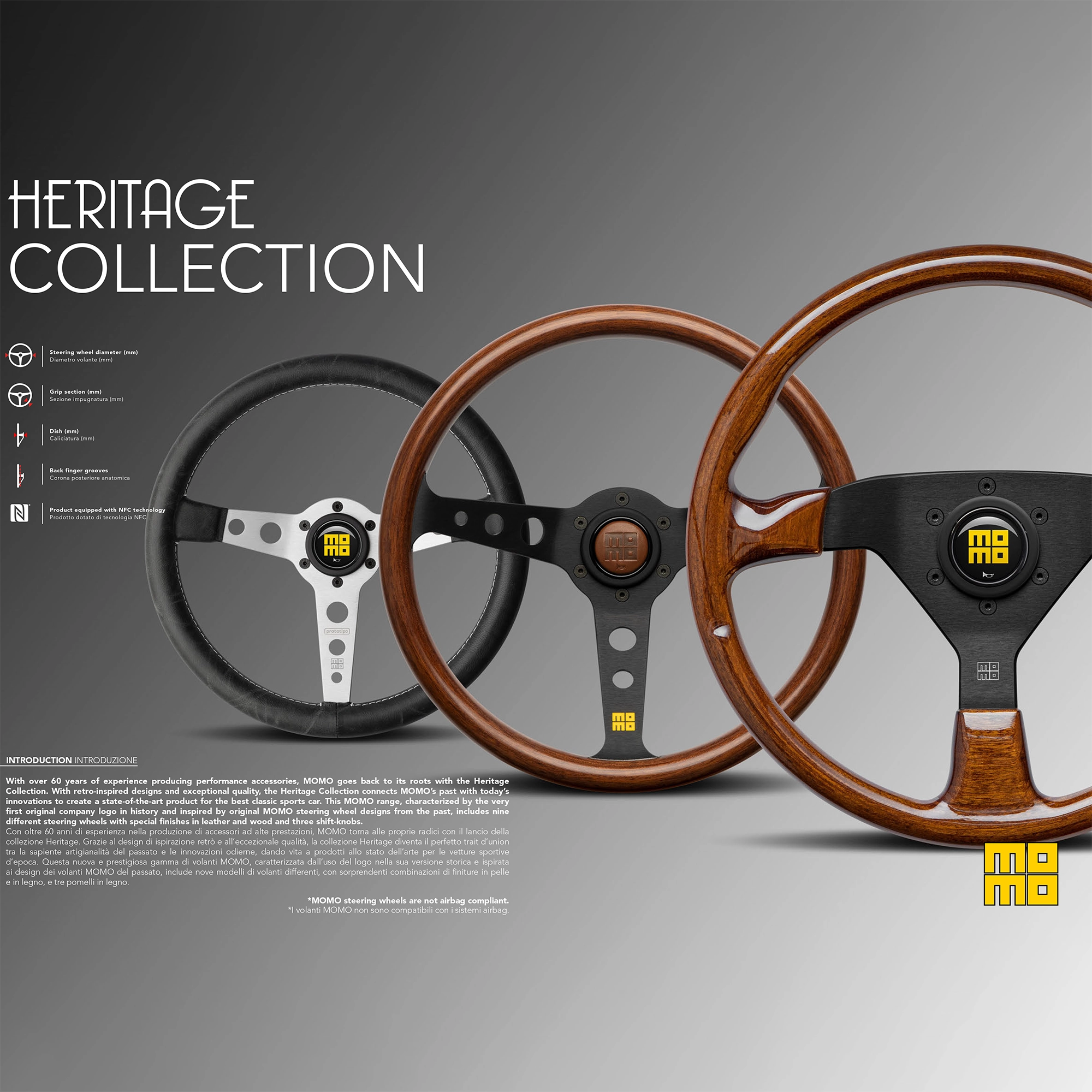 momo HERITAGE LINE INDY 350mm HL-05momo HERITAGE LINE INDY 350mm