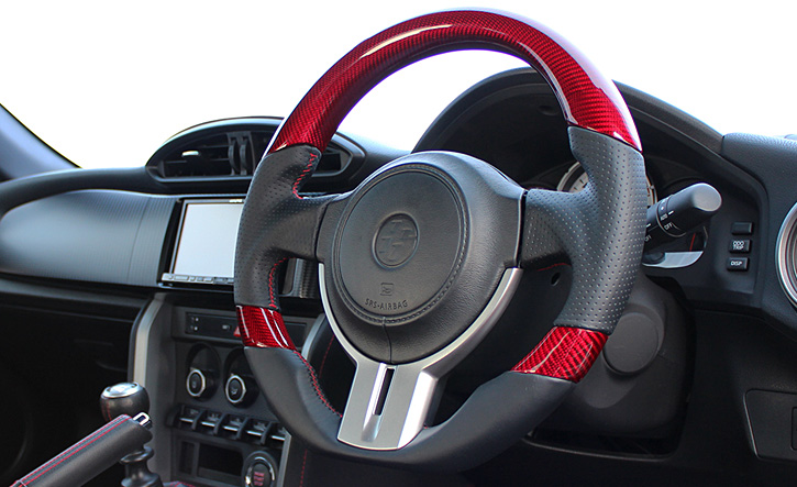 86・BRZ(ZN6系・ZC6系前期)用Dライン・カーボンステアリング REAL