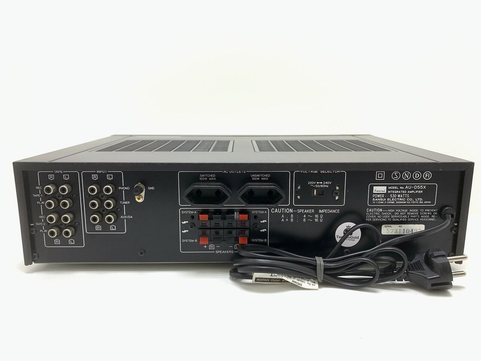 SANSUI AU-D55X Integrated Stereo Amplifier 140 Watts RMS Vintage