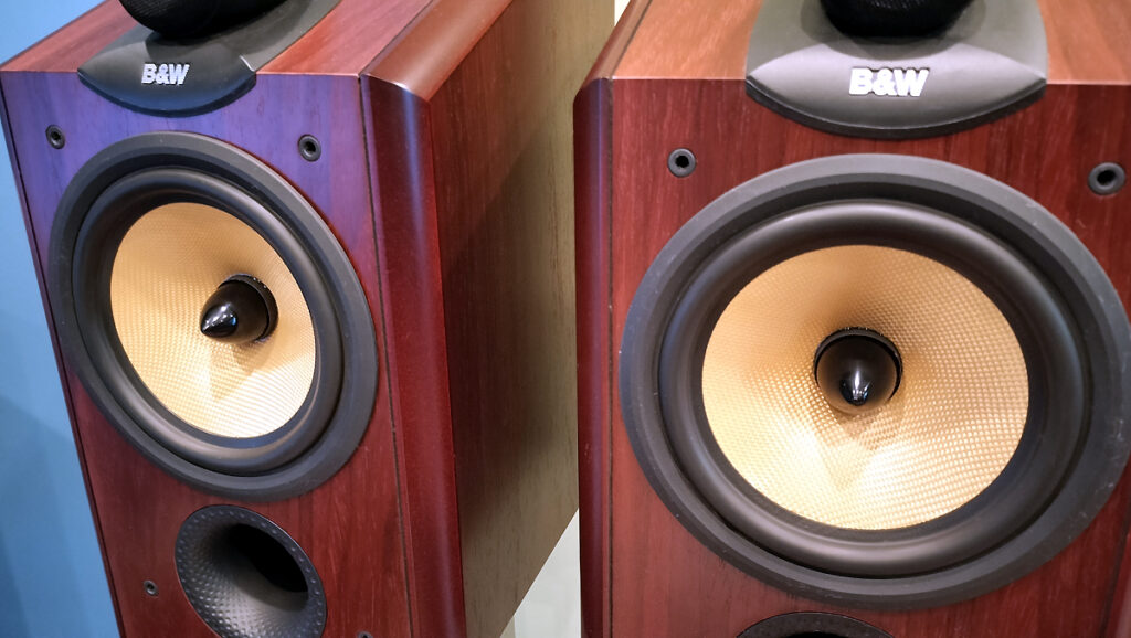 中古品】B&W ブックシェルフスピーカー CDM1NT MRレッドチェリー+