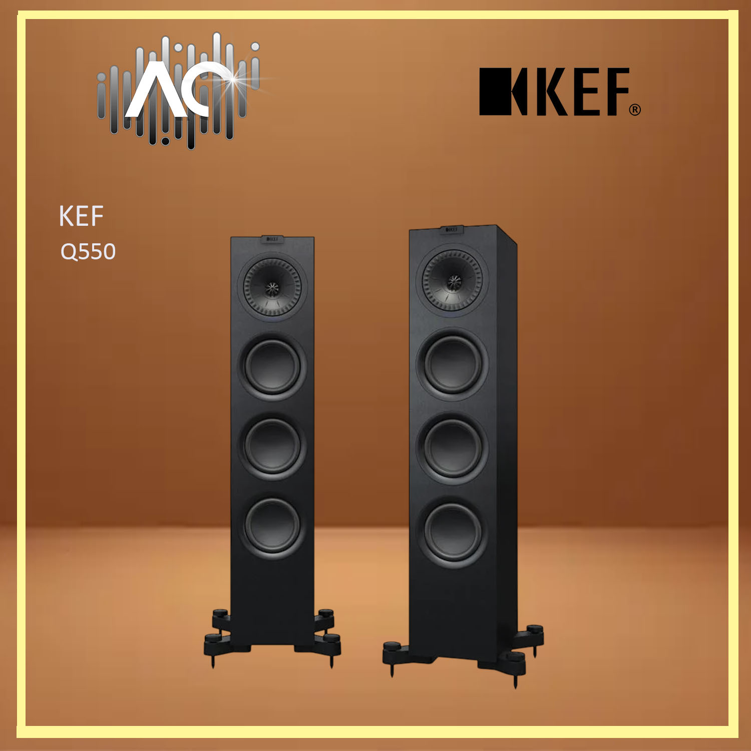 Kef Q550 Floorstanding Speaker Black ( Pair ) - Audio Concept